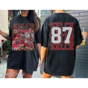 Vintage Travis Kelce Shirt Color Football Shirt Classic 90S Graphic 2 Sided 1